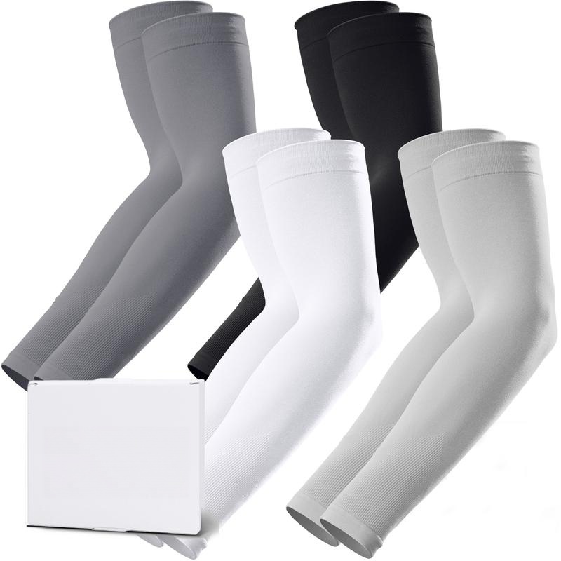 Sun Protection UV Arm Sleeves for Men Women Youth - UPF 50+ Compression Cooling